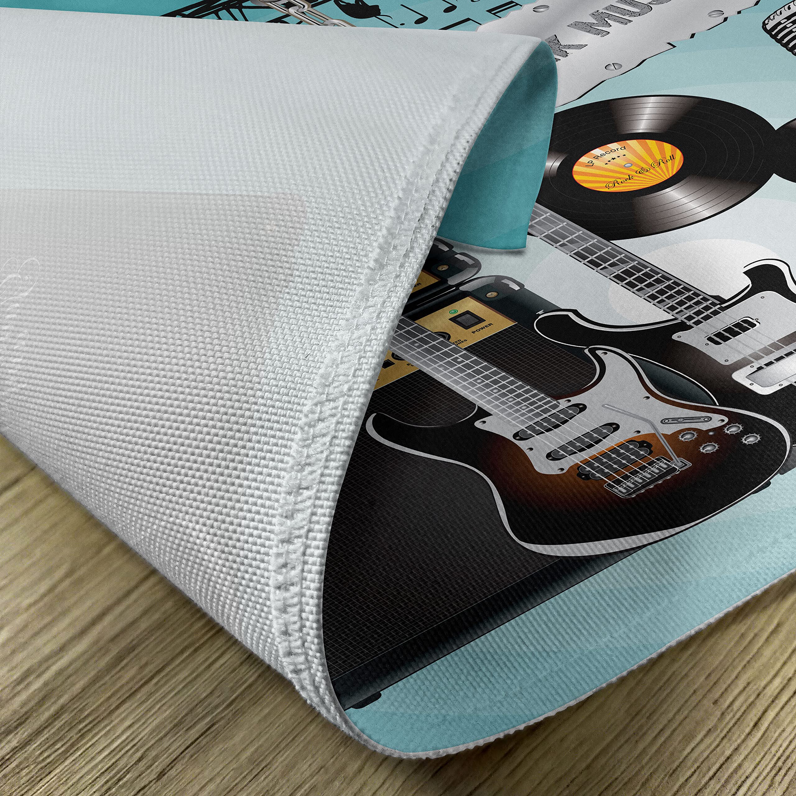 ABAKUHAUS industrieel Placemat Set van 4, Black Grunge Plate, Wasbare Stoffen Placemat voor Eettafel, Zwart grijs