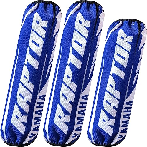 Juego de 3 fundas de amortiguador para Yamaha Raptor Banshee 90 400 450 600 700 Azul
