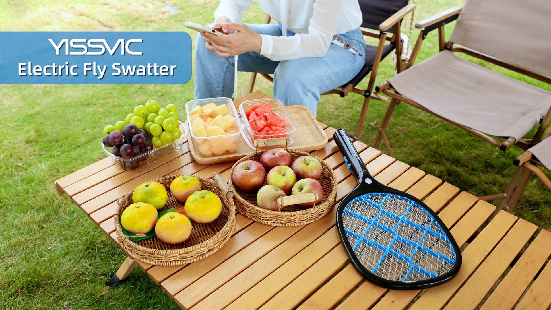 Amazon.com : YISSVIC Electric Fly Swatter Bug Zapper Racket 4000V