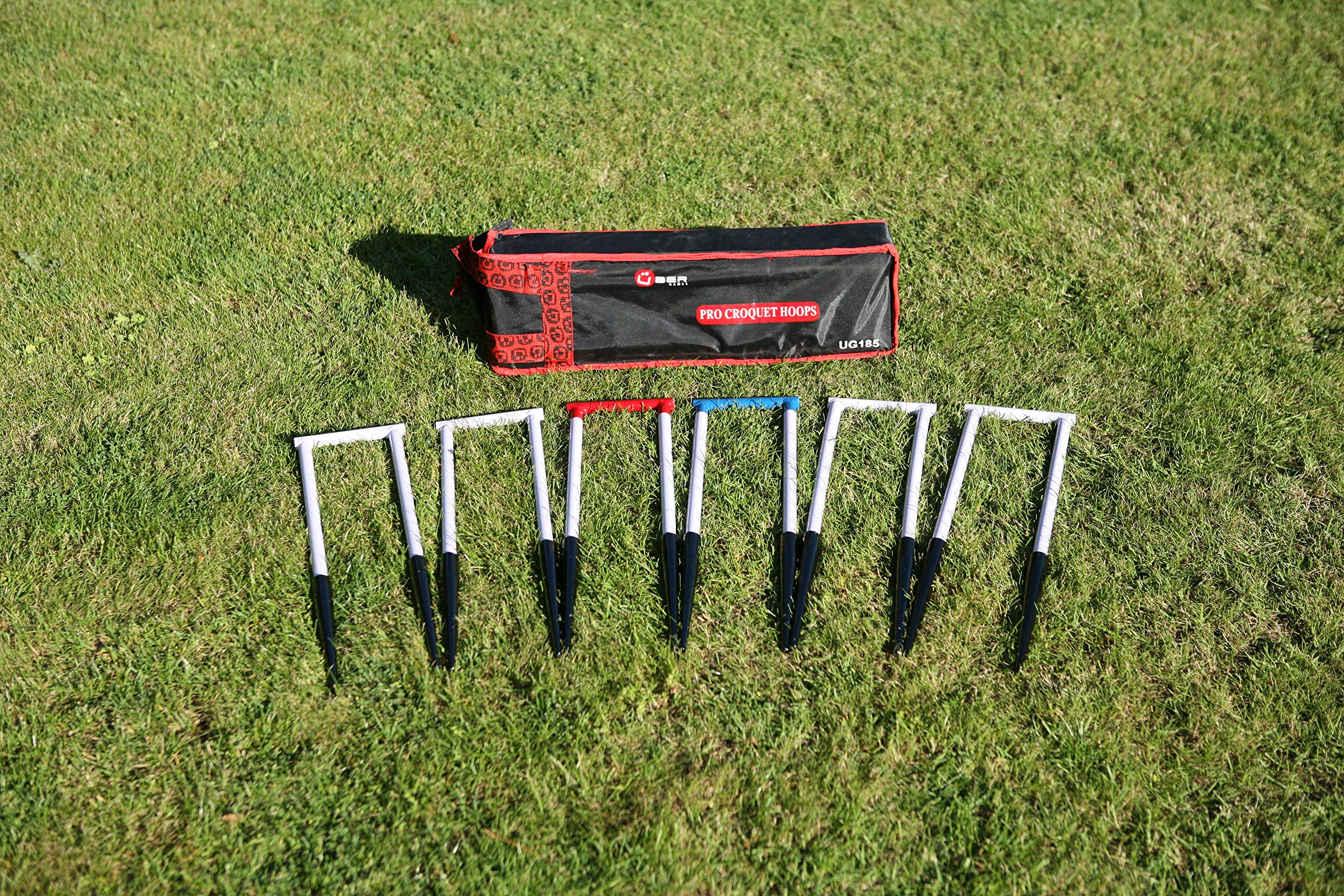 Uber Games Junior Executive Krocket Set, 6 Tore, Metalltore, Holzkugeln