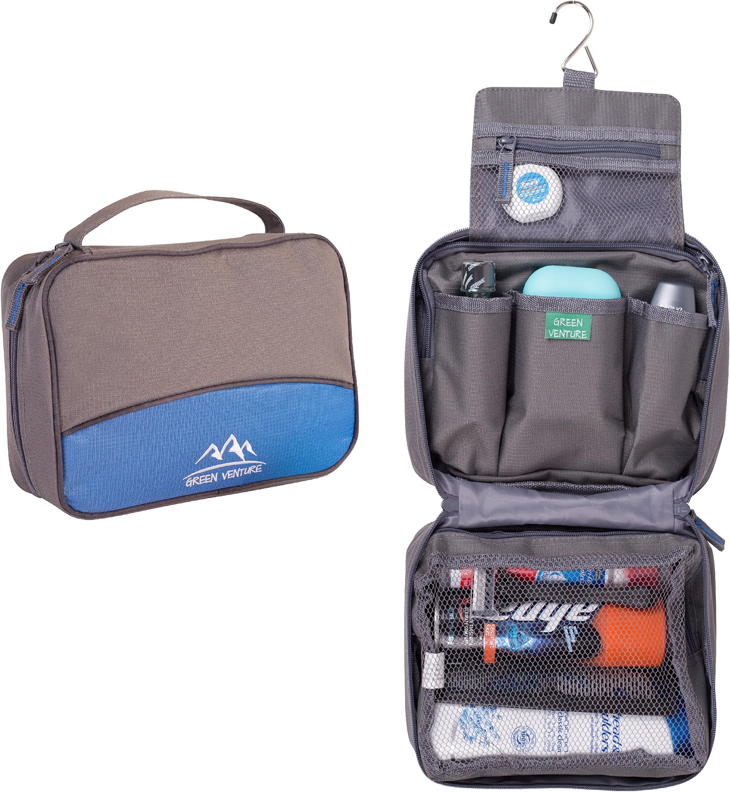 Hanging Toiletry Bag For Men & Women Luxury Accessories Set, Gray