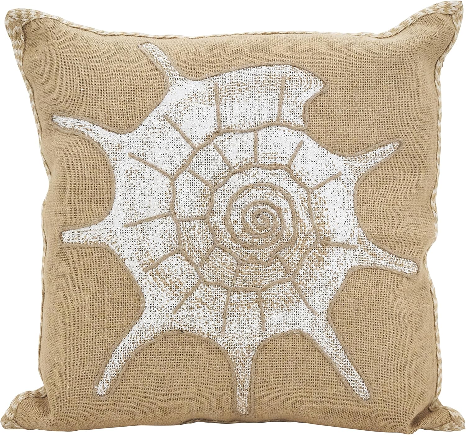 SARO LIFESTYLE Neptunian Collection Down Filled Shell Throw Pillow/, Shell, 20" 5443 20", Down