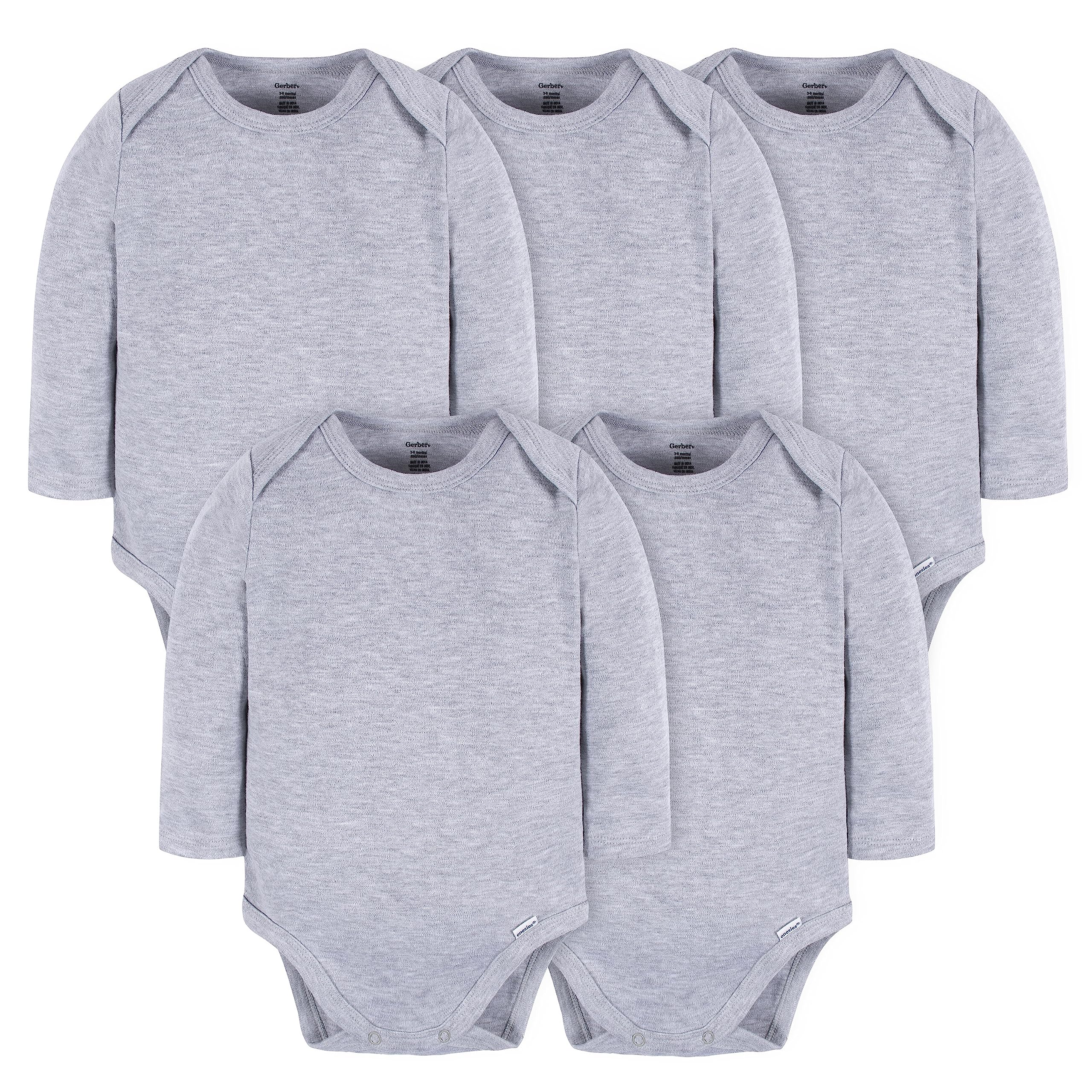 Gerber Baby Clothes Newborn Boy Long Sleeve Onesies Gerber Solid