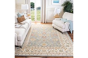 SAFAVIEH Antiquity Collection: Captivating 6' x 9' Grey Blue / Beige Oriental Wool Rug