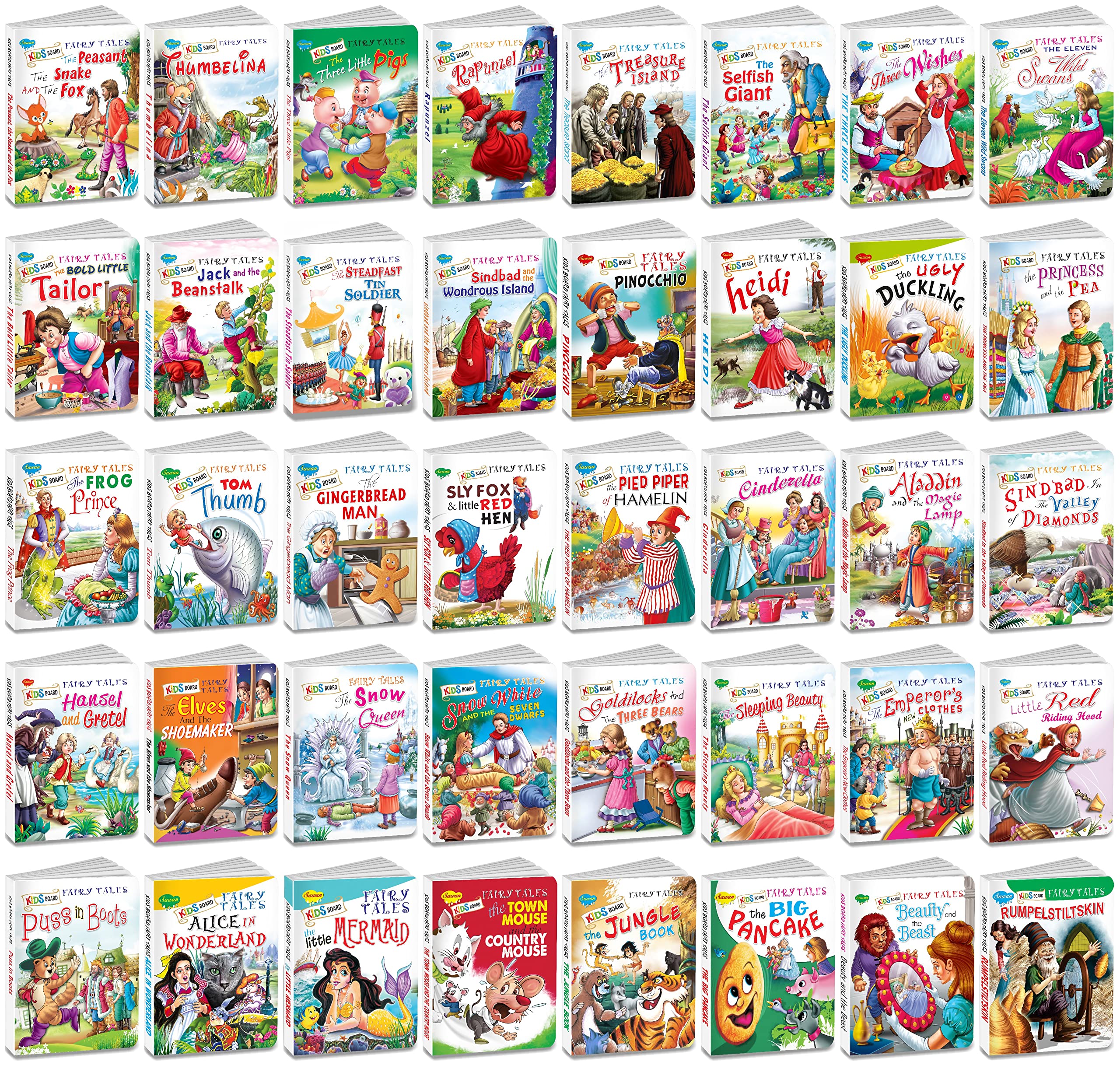 My First Kids Board Fairy Tales Combo of 40 Books | Complete Set of 40 Board Books