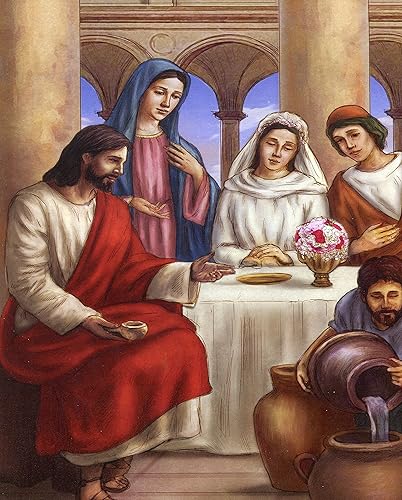 Imagen de impresión católica - Boda en Cana N - 8" x 10" listo para ser enmarcado