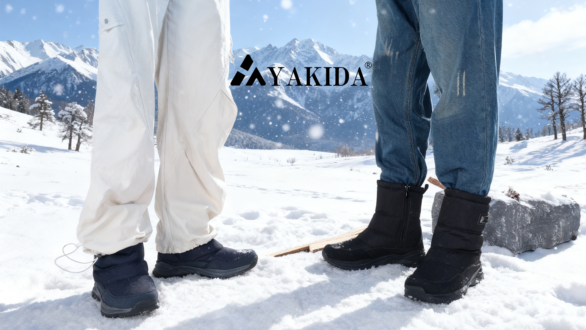 Amazon | [YAKIDA] スノーシューズ スノーブーツ メンズ 防寒靴 冬用