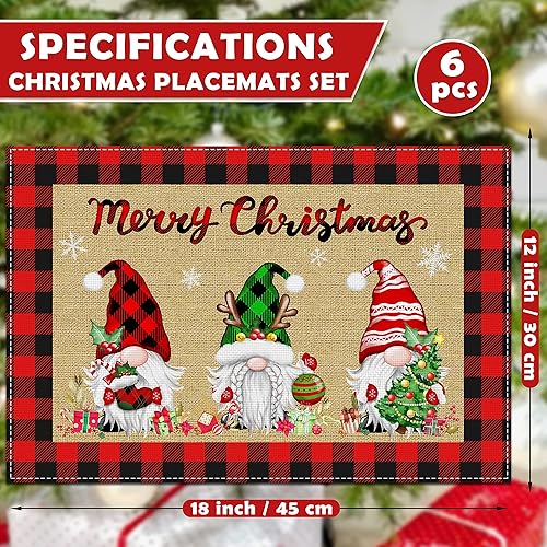 Miniatura 2 de Juego de 6 manteles individuales de Halloween para mesa de comedor lavable de lino calabaza Jack-O-Lanterns para comedor decoración de mesa para