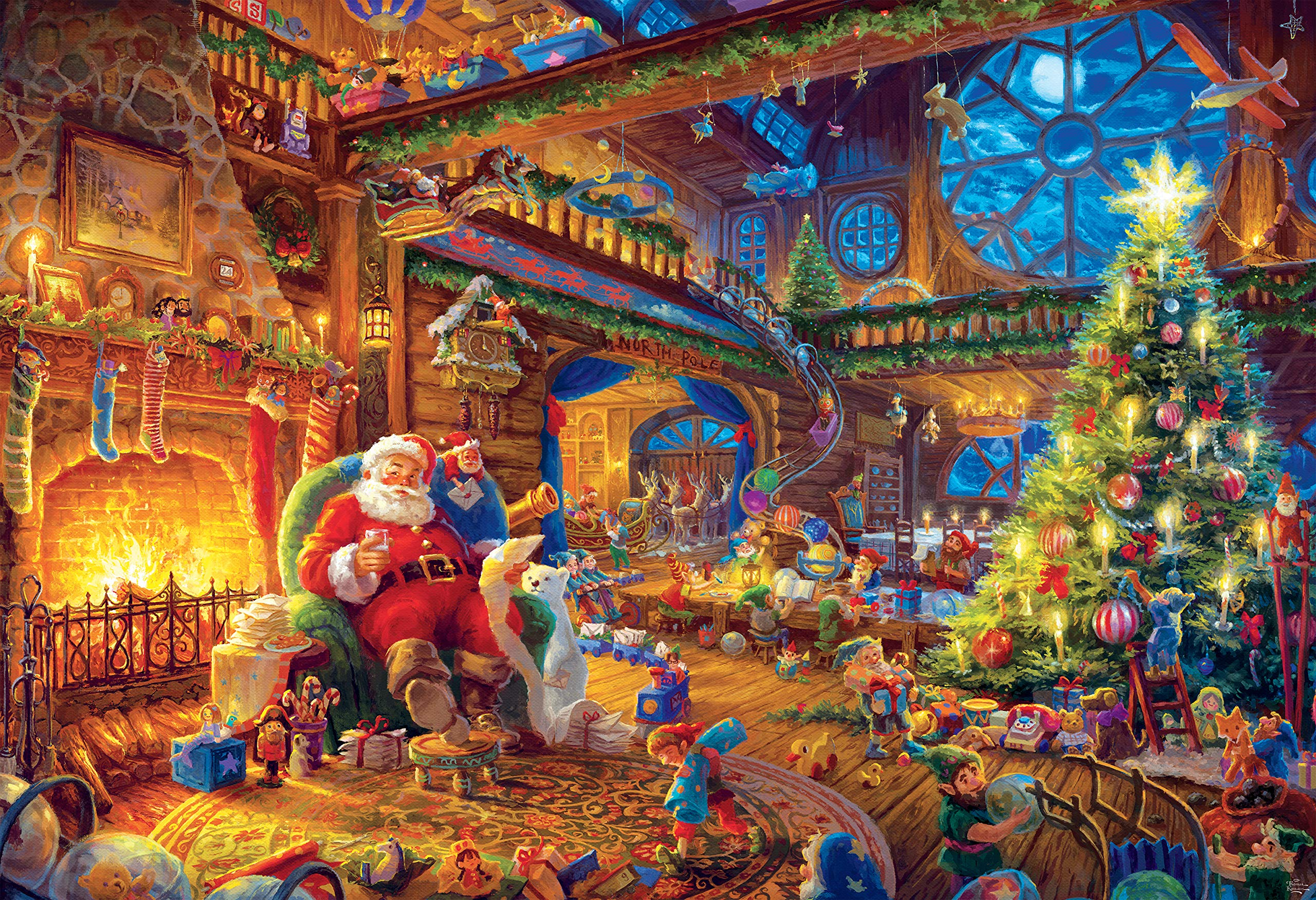 Amazon.com: Ceaco 2000 Piece Santa's Workshop Holiday Jigsaw
