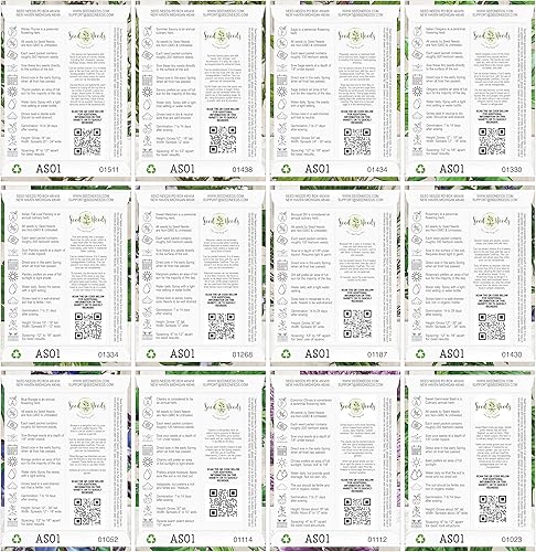 Miniatura 7 de Colección de semillas de hierbas culinarias 12 paquetes individuales de semillas  de 4000 semillas Seed Needs salvia albahaca cebolletas cilantro