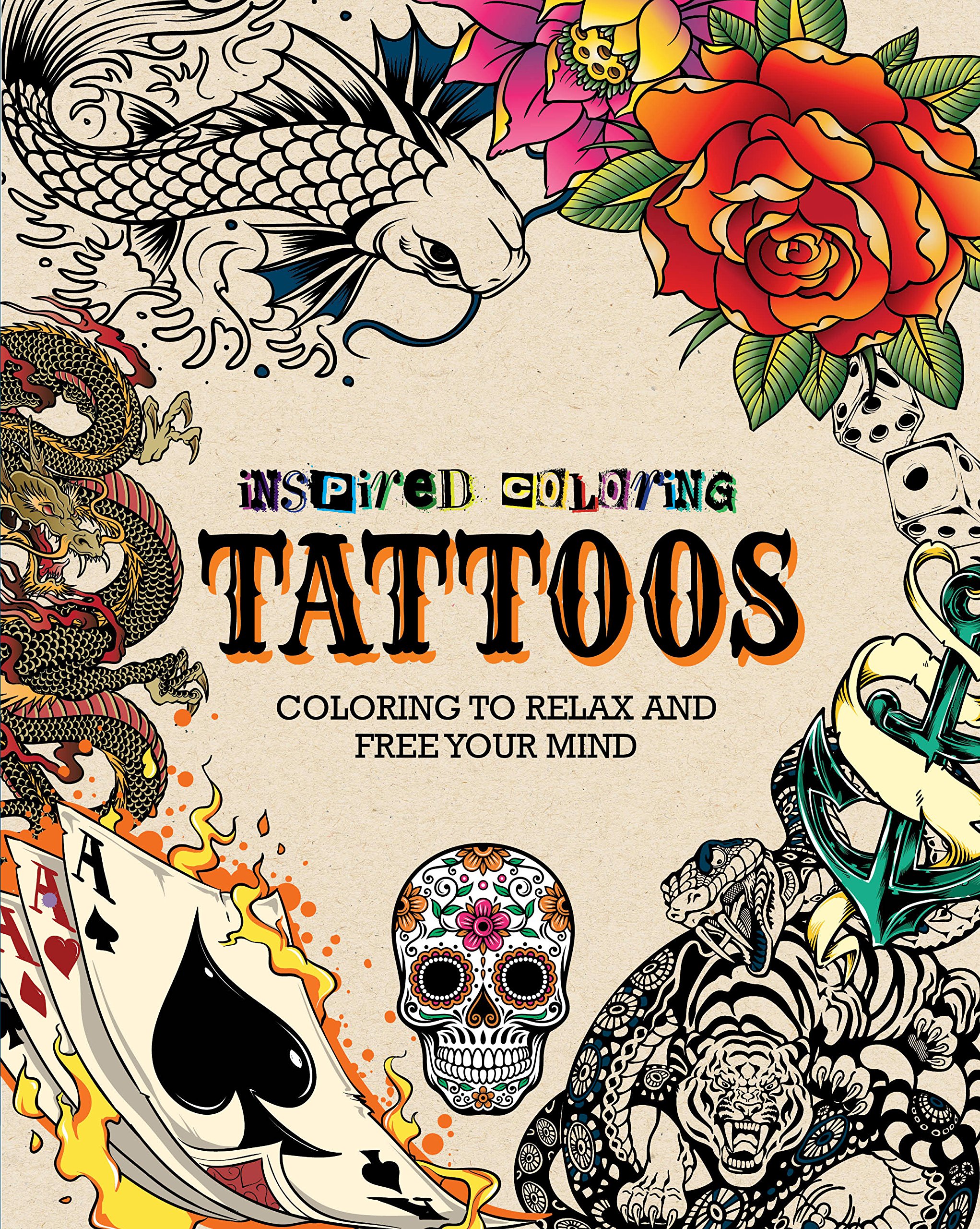 Livre Coloriage Tatouage Adulte Grand Format à motifs complexes pour relaxation profonde