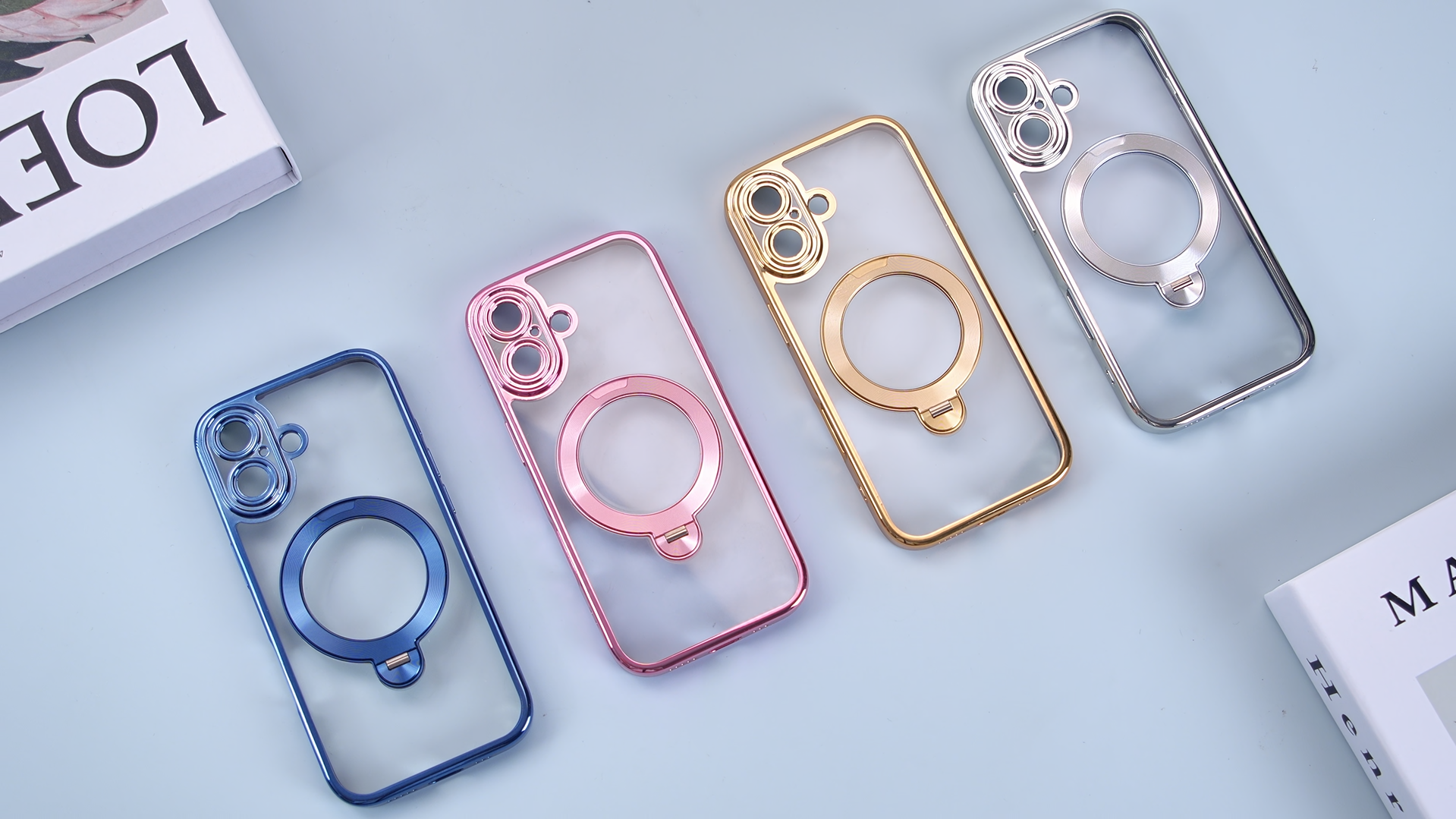 Amazon.co.jp: iPhone 17 用 ケース MagSafe対応 光沢CD紋様リング 360