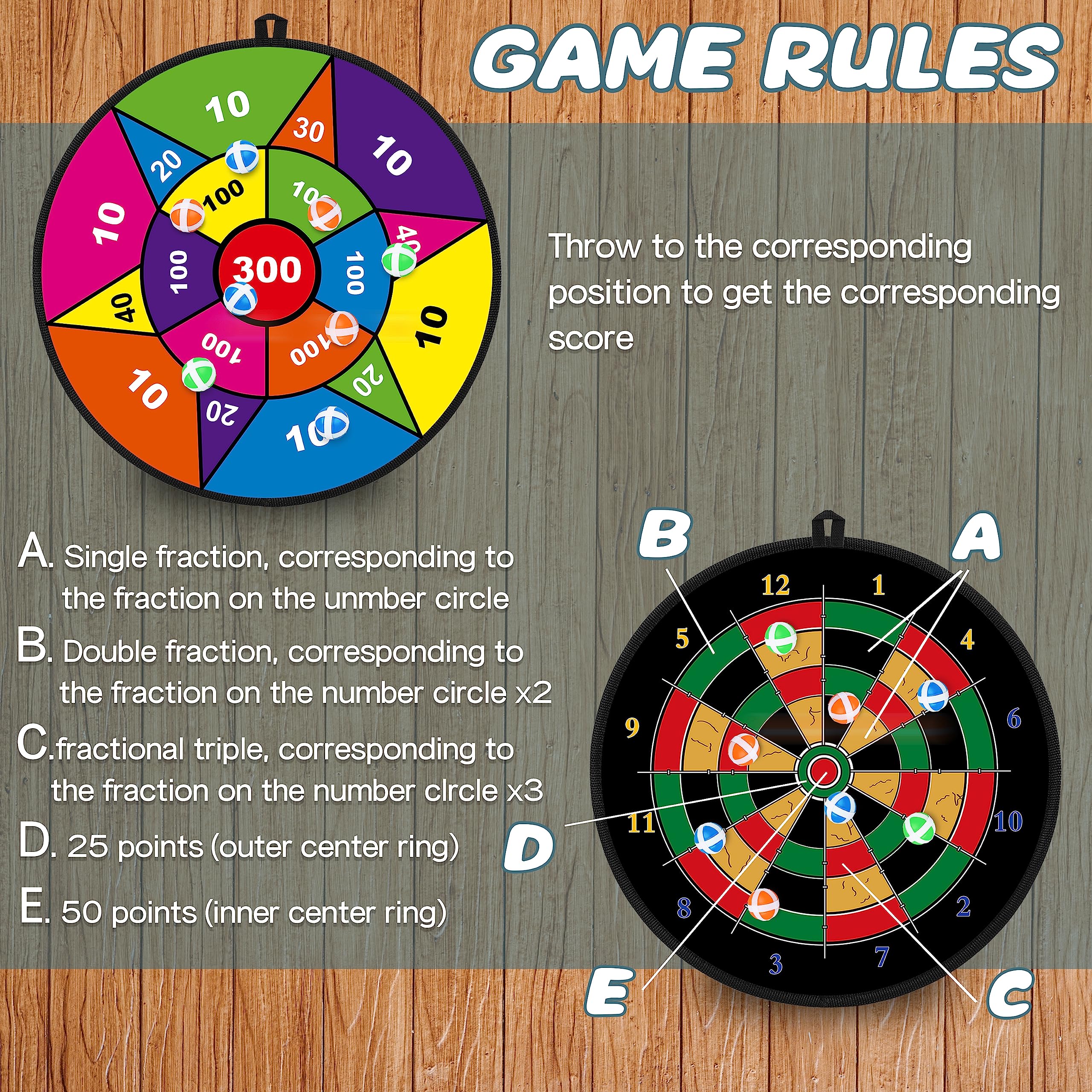 Amazon.co.jp: 29インチ 大型ダーツボード 子供用 両面ダーツボード