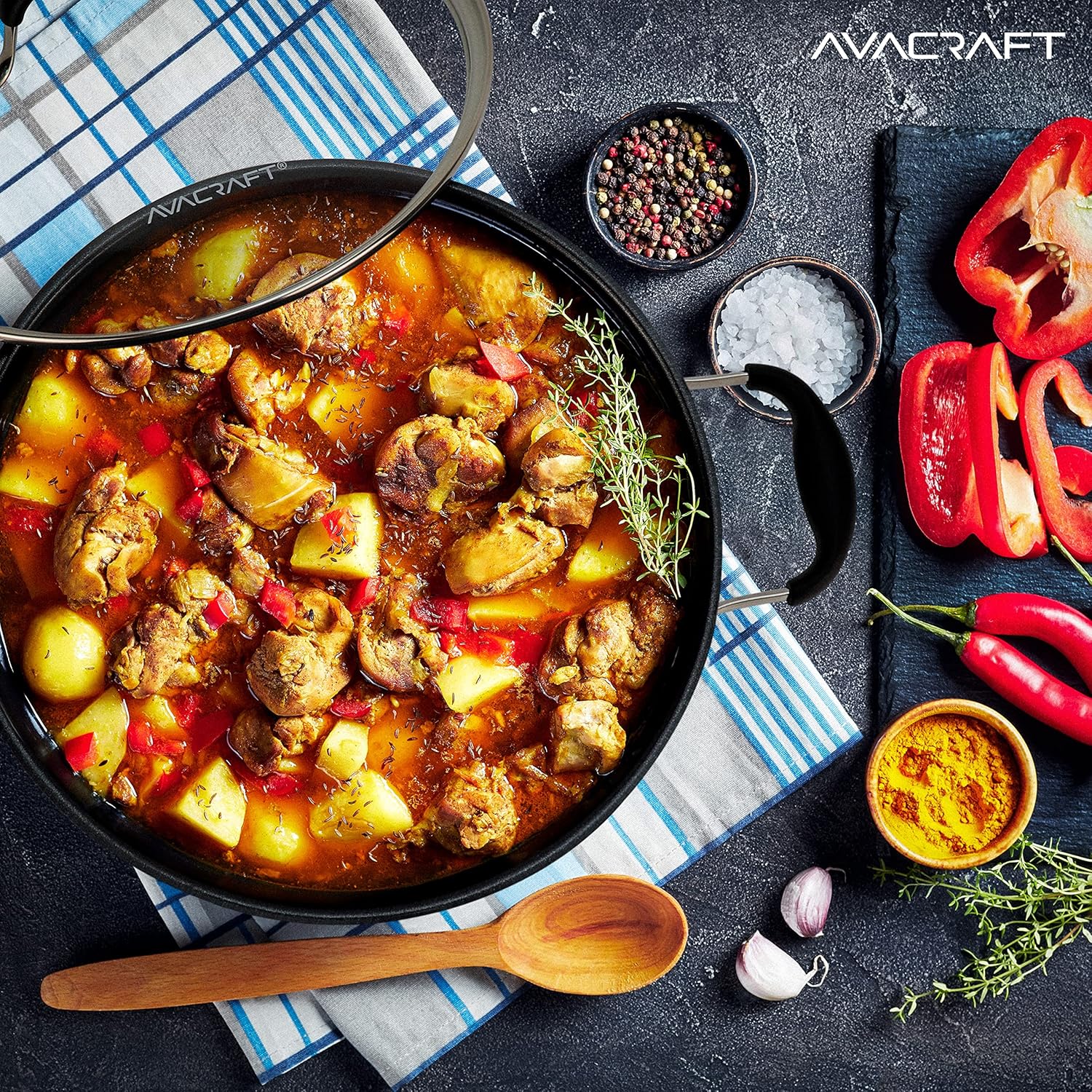 AVACRAFT Nonstick Everyday Pan, 9 inch, Ceramic Coating, Stainless Steel, Induction Compatible, Dishwasher Safe - Image 6