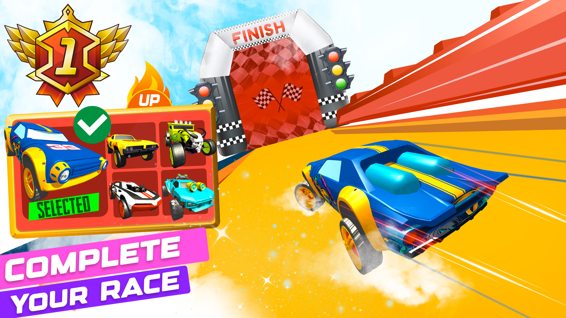 Wheel Drop Racing Games Hot Wheels - Race Off Hot Car Wheels Mega Ramp Car Stunts Games - App ...