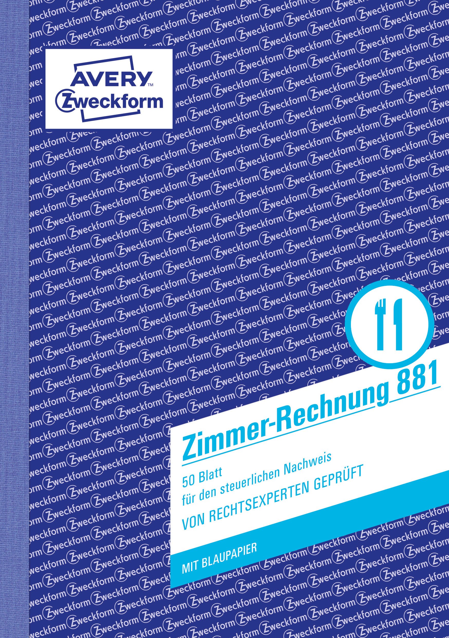 Avery Zweckform 881 Room Bills A5 50 Pages