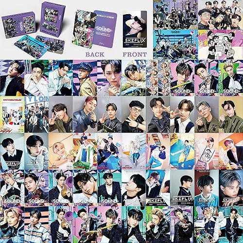 Miniatura 5 de Stray Kids Photocards - Paquete de 5 tarjetas Lomo de 5 estrellas con tarjetas Maxident Lomo, regalo para niños y niñas