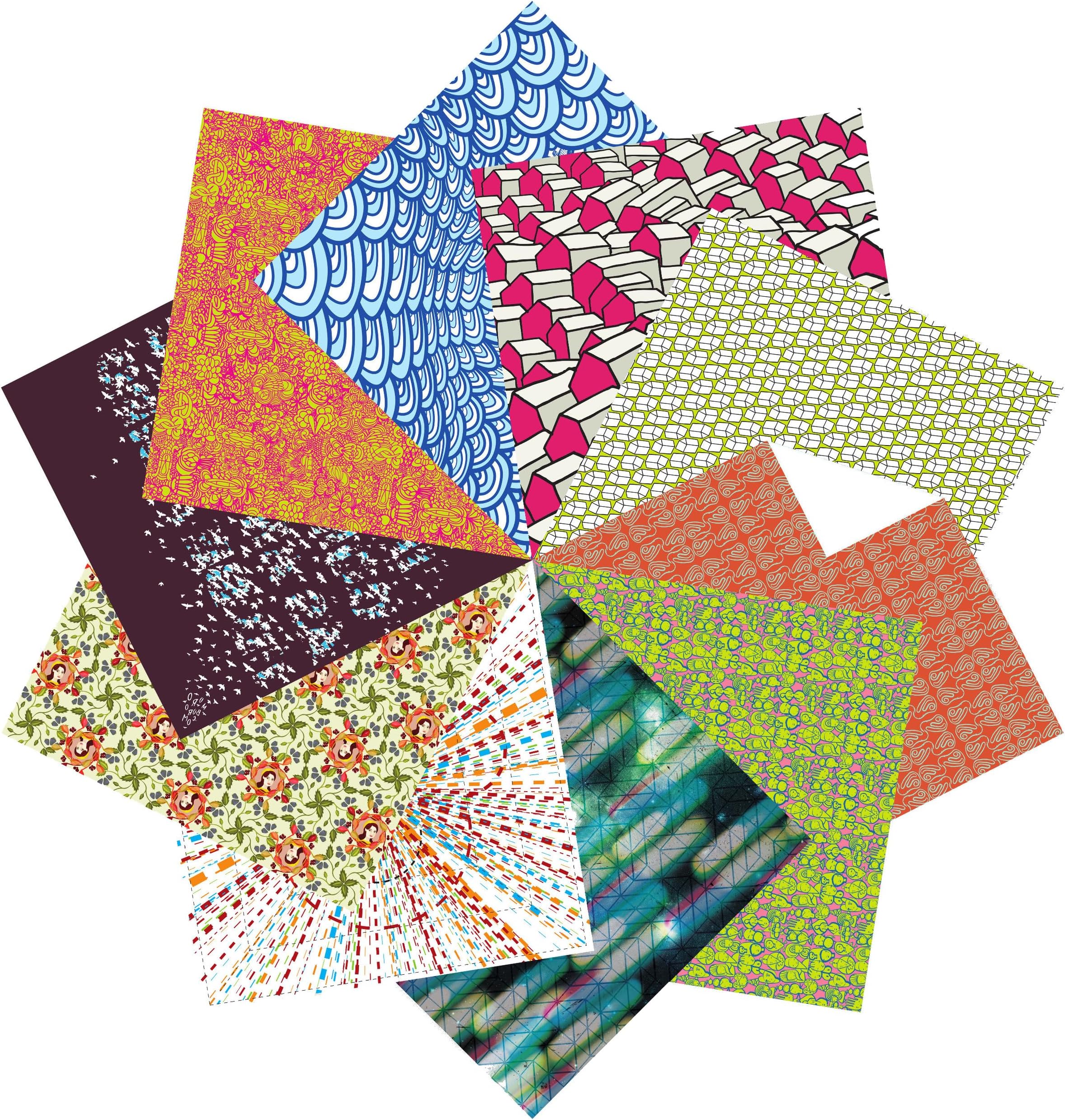 Origami Paper Gift Set | 100 Sheets, 15cm Square | Designer Patterns Collection One