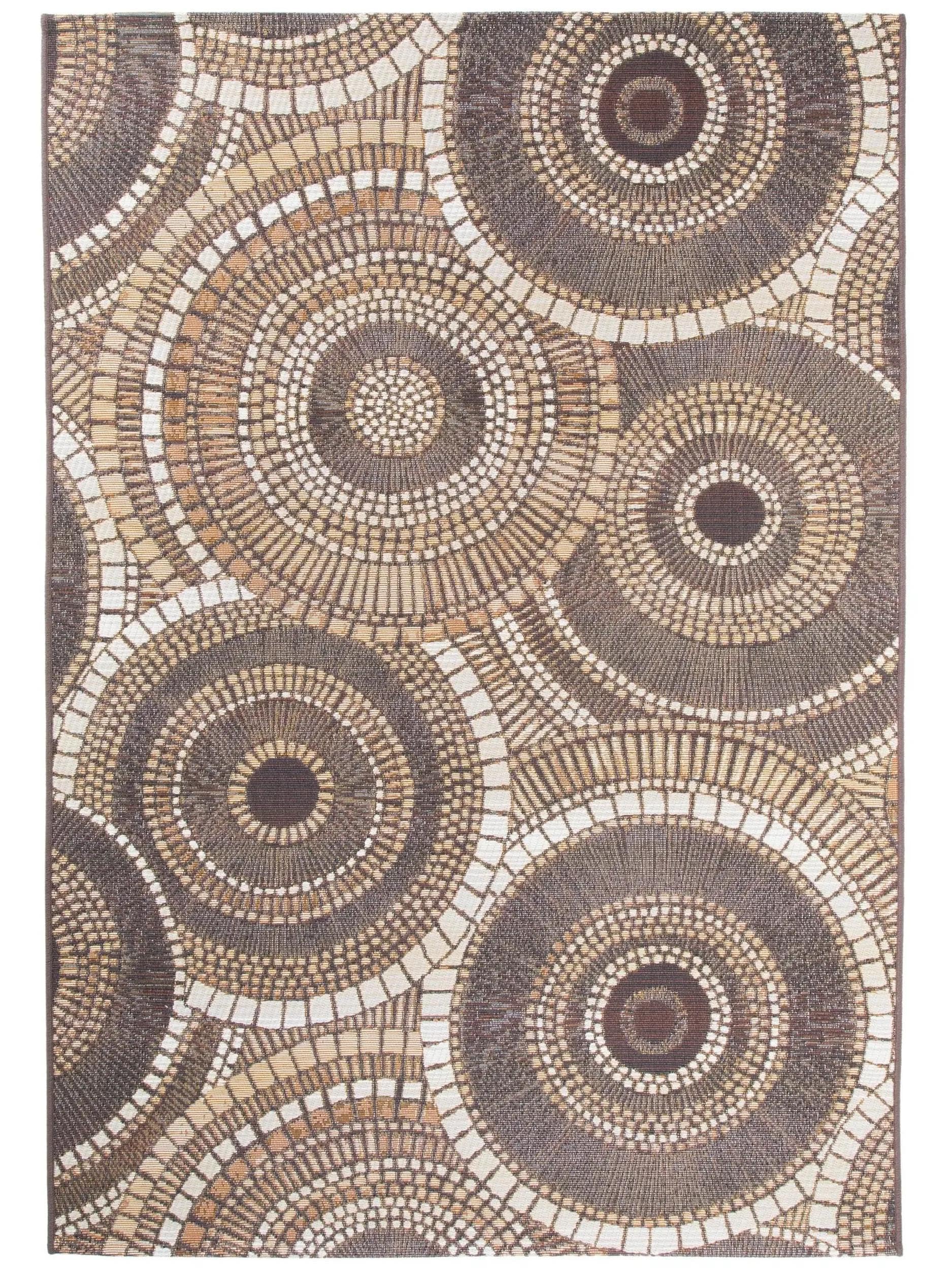 benuta Nest In- & Outdoor Teppich Artis - Braun 120x180 cm - Strapazierfähig für Balkon, Terrasse, Garten - Küchenteppich & Wohnzimmerteppich - Botanical, Floral, Shabby Chic, Vintage, Abstrakt