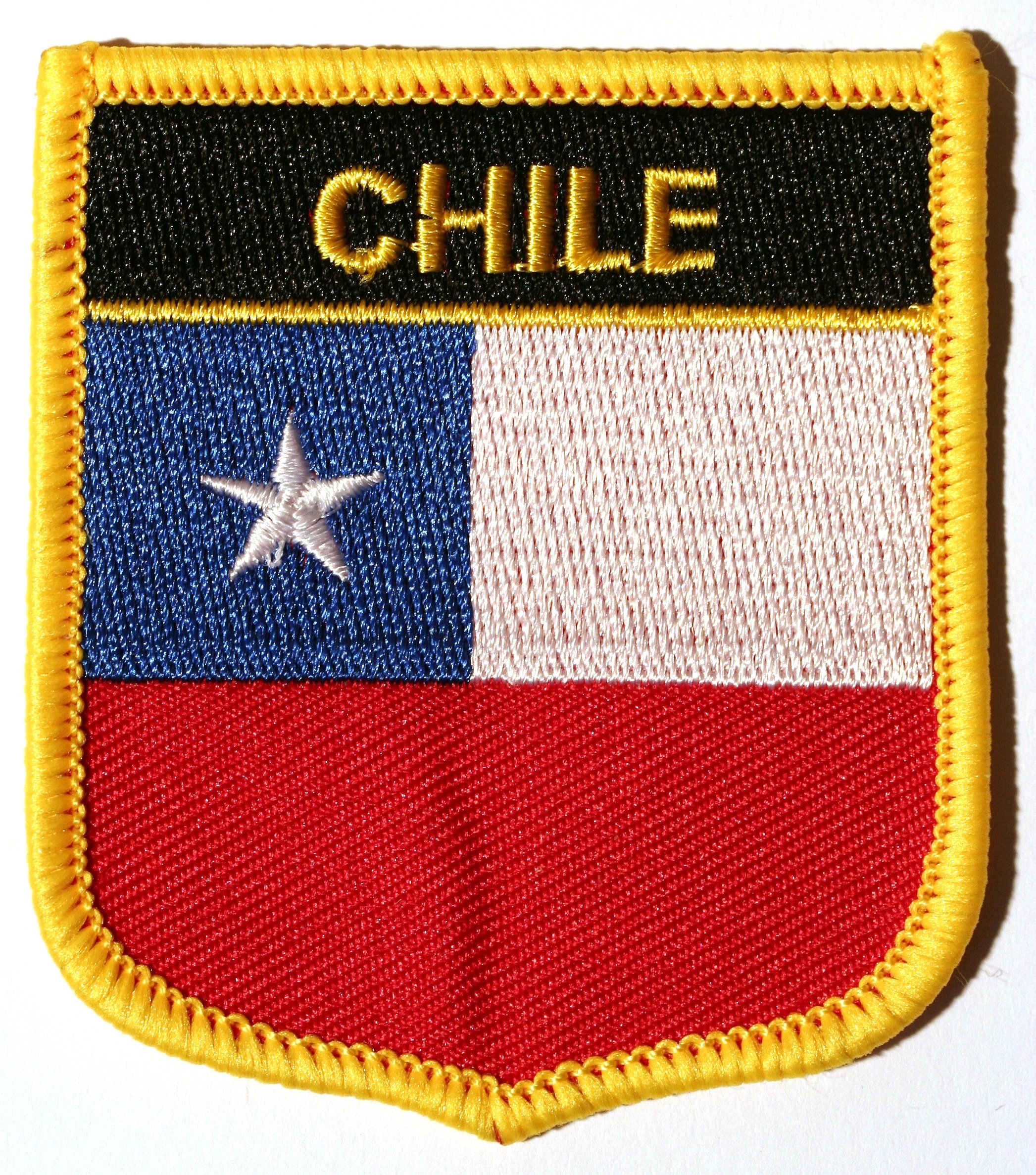 Buxton's Badges Unisex Multiple Chile Embroidered Shield Flag Patch