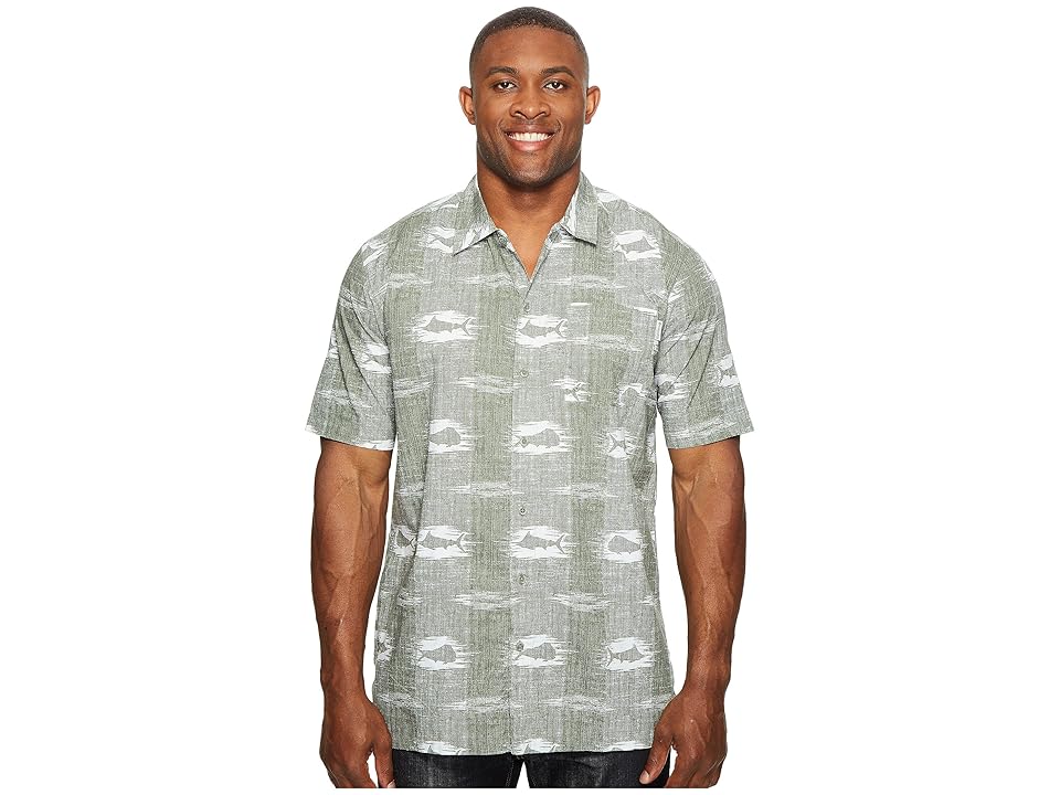 

Columbia Big Tall Trollers Best Short Sleeve Shirt (Cypress Ikat Fish) Men's Short Sleeve Button Up