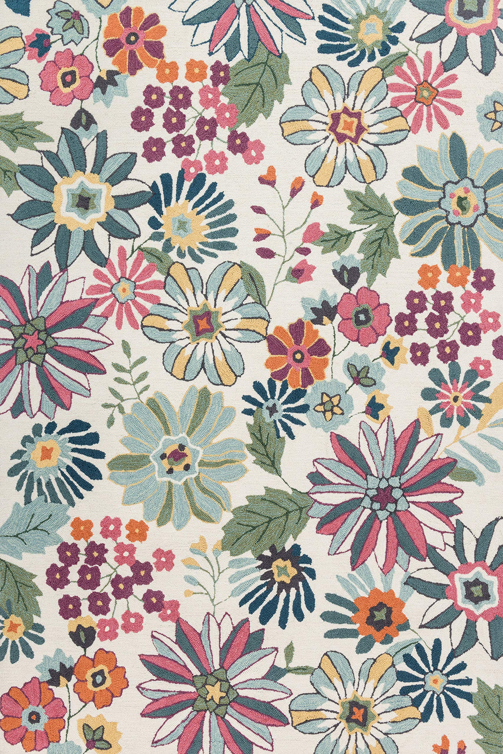 Loloi Francesca Collection Area Rug, 1'-6" x 1'-6", Ivory/Pistach