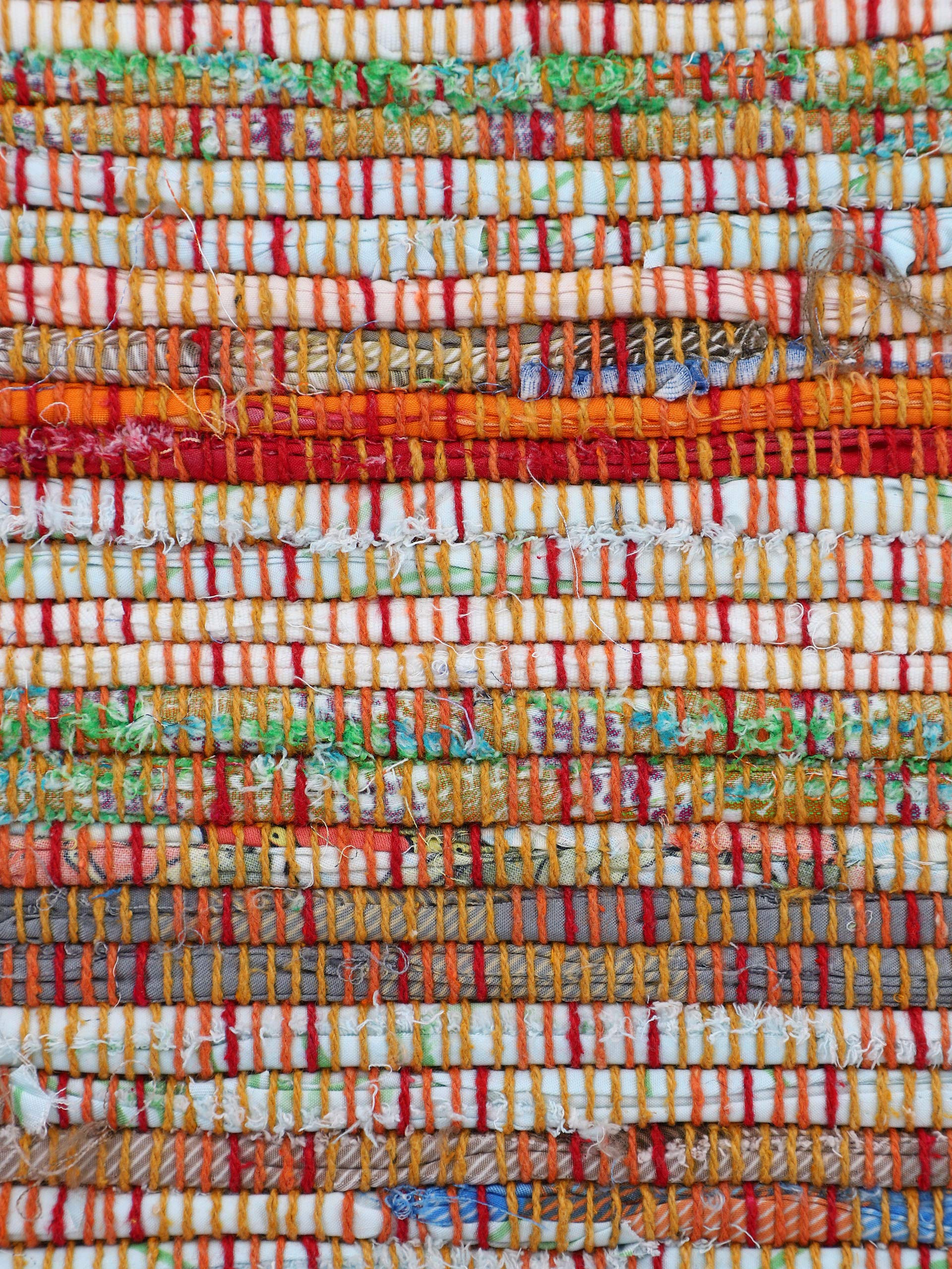 carpetfine Tappeto a tessitura Kilim Chindi Arancio 140x200 cm | Tappeto moderno per soggiorno e camera da letto