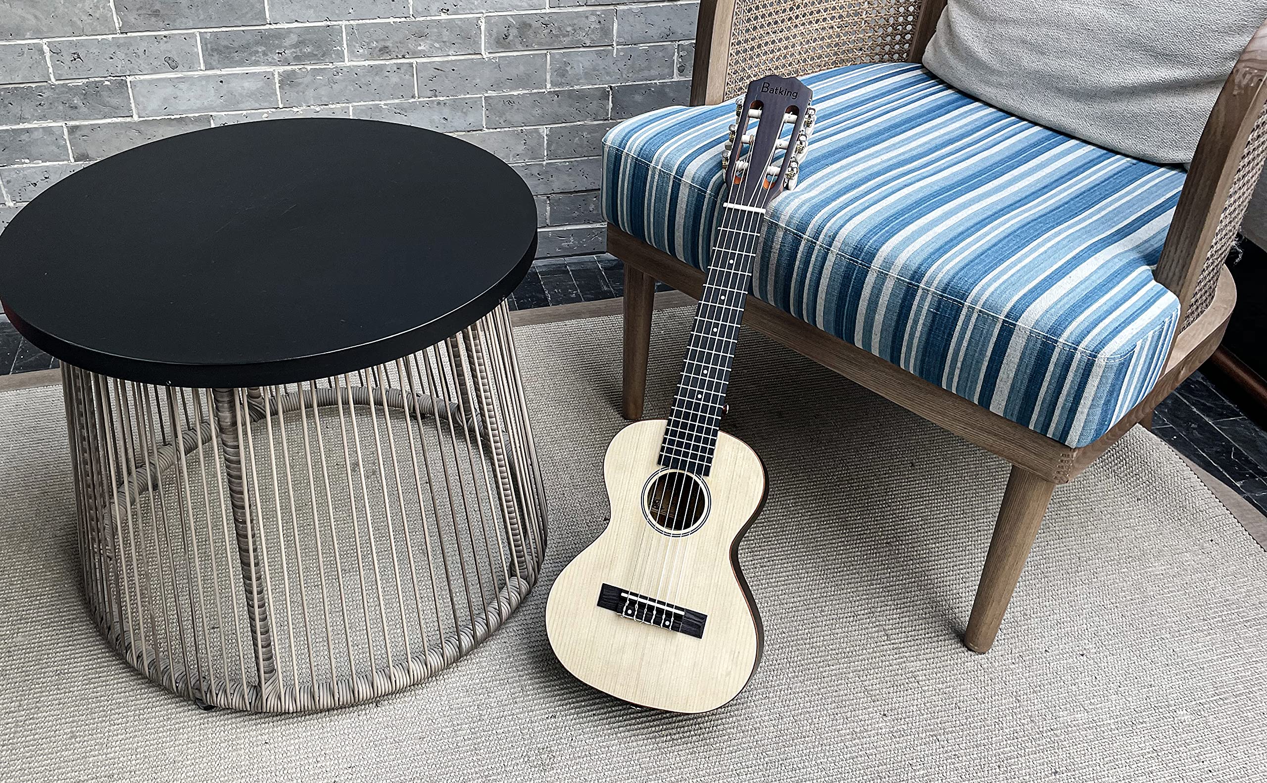 Guitalele - Mini ukulele da viaggio a 6 corde, con custodia