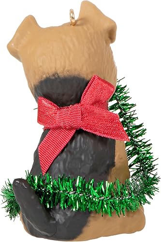 Miniatura 2 de Hallmark Keepsake Adorno de Navidad 2023, Puppy Love Terrier 2023, adorno para perro, regalos para mascotas