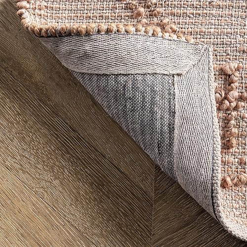 Miniatura 8 de nuLOOM Julianne - Alfombra marroquí de yute, hecha a mano, 6 x 9 pies, color rosa