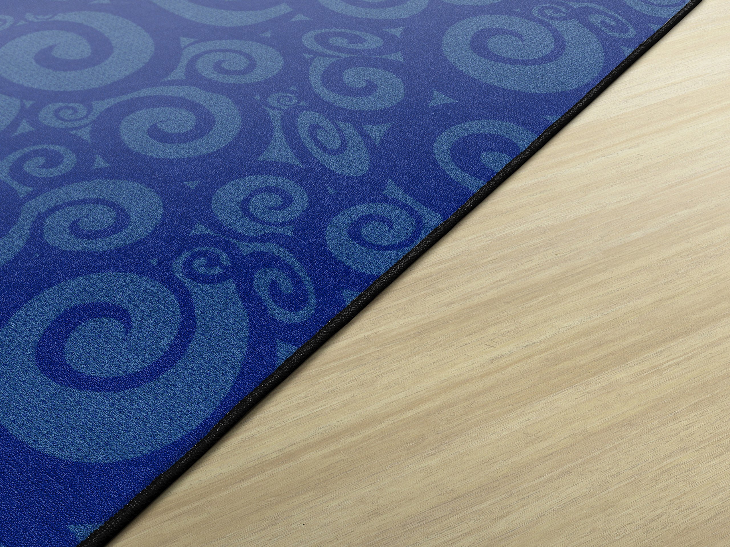 Flagship Swirl Tone on Tone Carpet for Children's Classroom and Bedroom Area Rug, Playroom or Teaching Area for Playtime and Reading, 7'6