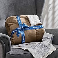 Vista 63 de Bedsure Manta de tamaño King de vellón sherpa para la cama, gruesa y cálida para el invierno, suave y mullida, grande, color lino, 108 x 90 pulgadas