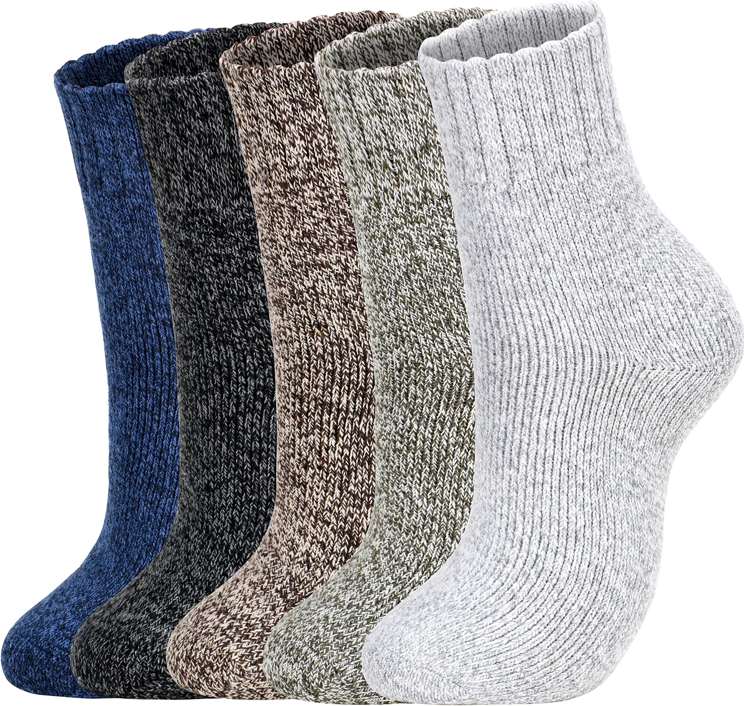 Clothclose Wool Socks - Winter Warm Wool Socks for Women Men, Soft Cozy Sock, Thick Knit Crew Boot Sock for Women Men