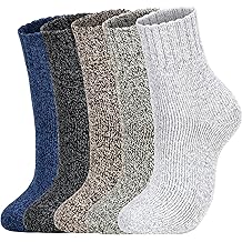 Wool Socks - Winter Warm Wool Socks for Women Men, Soft Cozy Sock, Thick Knit Crew Boot Sock for Women Men