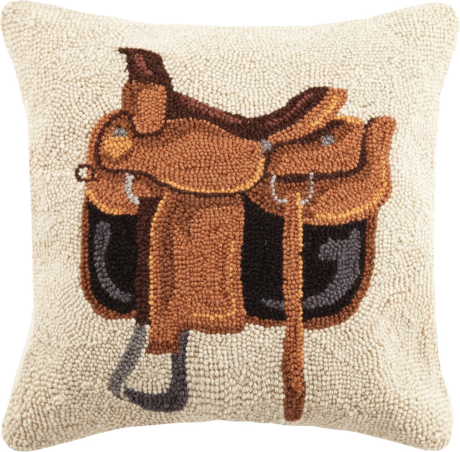 Peking Handicraft Equestrian Bag Hook, 18x18 Throw Pillow