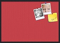 Vista 136 de PinPix Tablero de anuncios de corcho de 20 x 14 pulgadas. Este tablero decorativo enmarcado viene con diseño de círculos B W y un marco negro