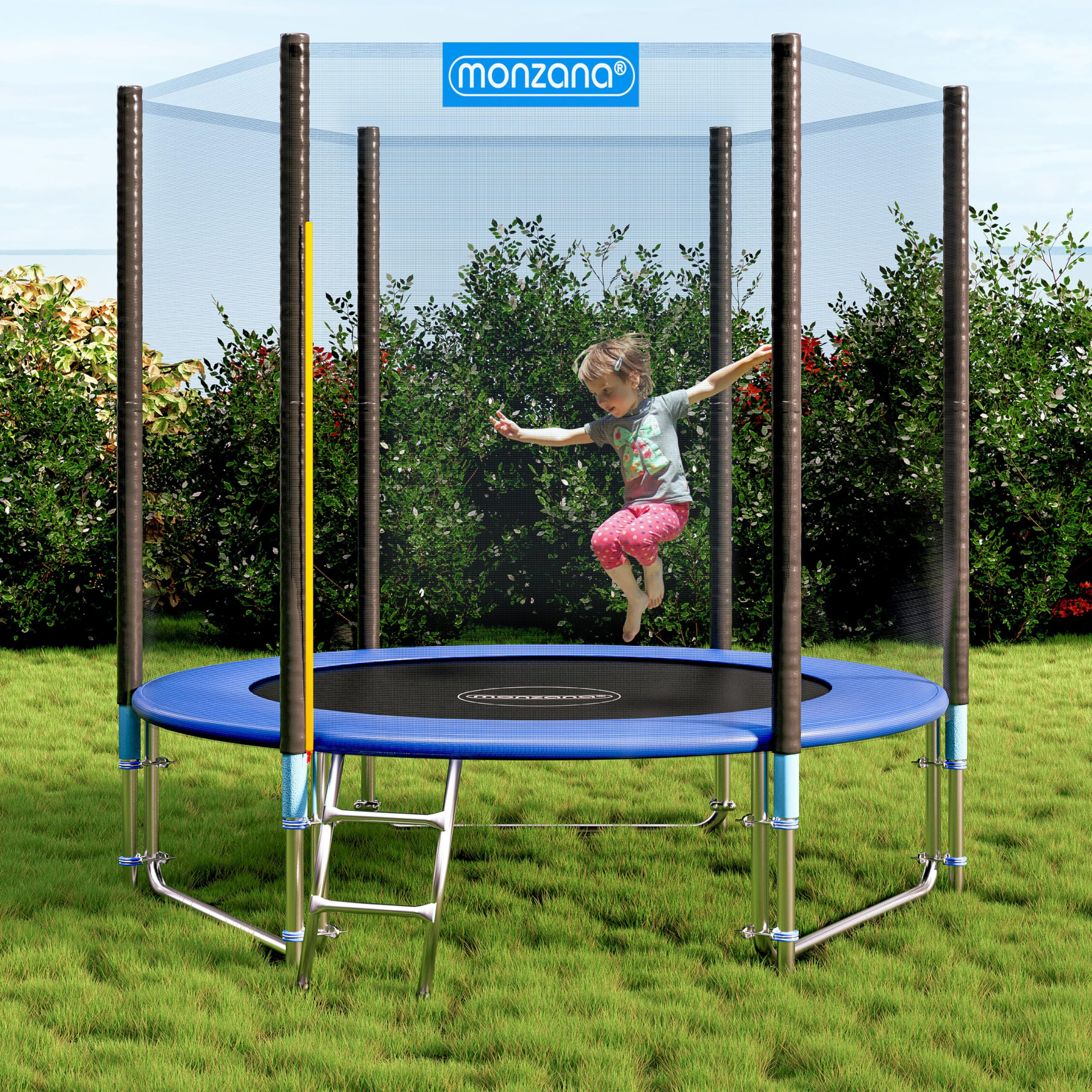 Monzana® Trampolino Ø 183-427cm Set Completo Tappeto Elastico Rete Sicurezza Trampolino Elastico