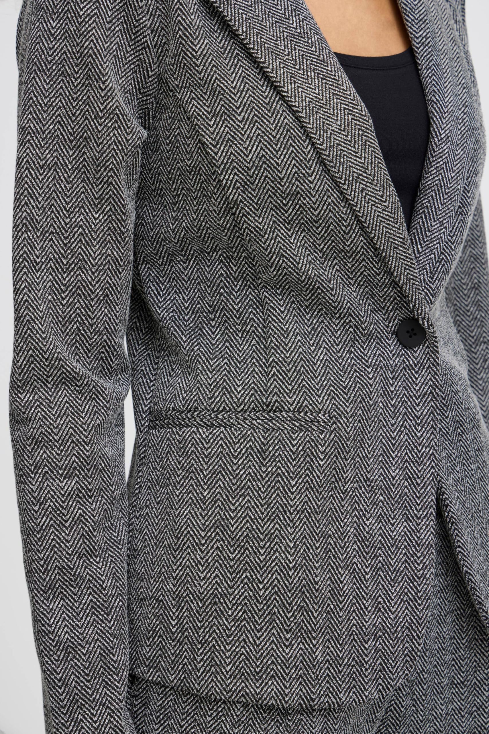 ICHI Ihkate Jacquard Bl4 Blazer d'affaires décontracté Femme
