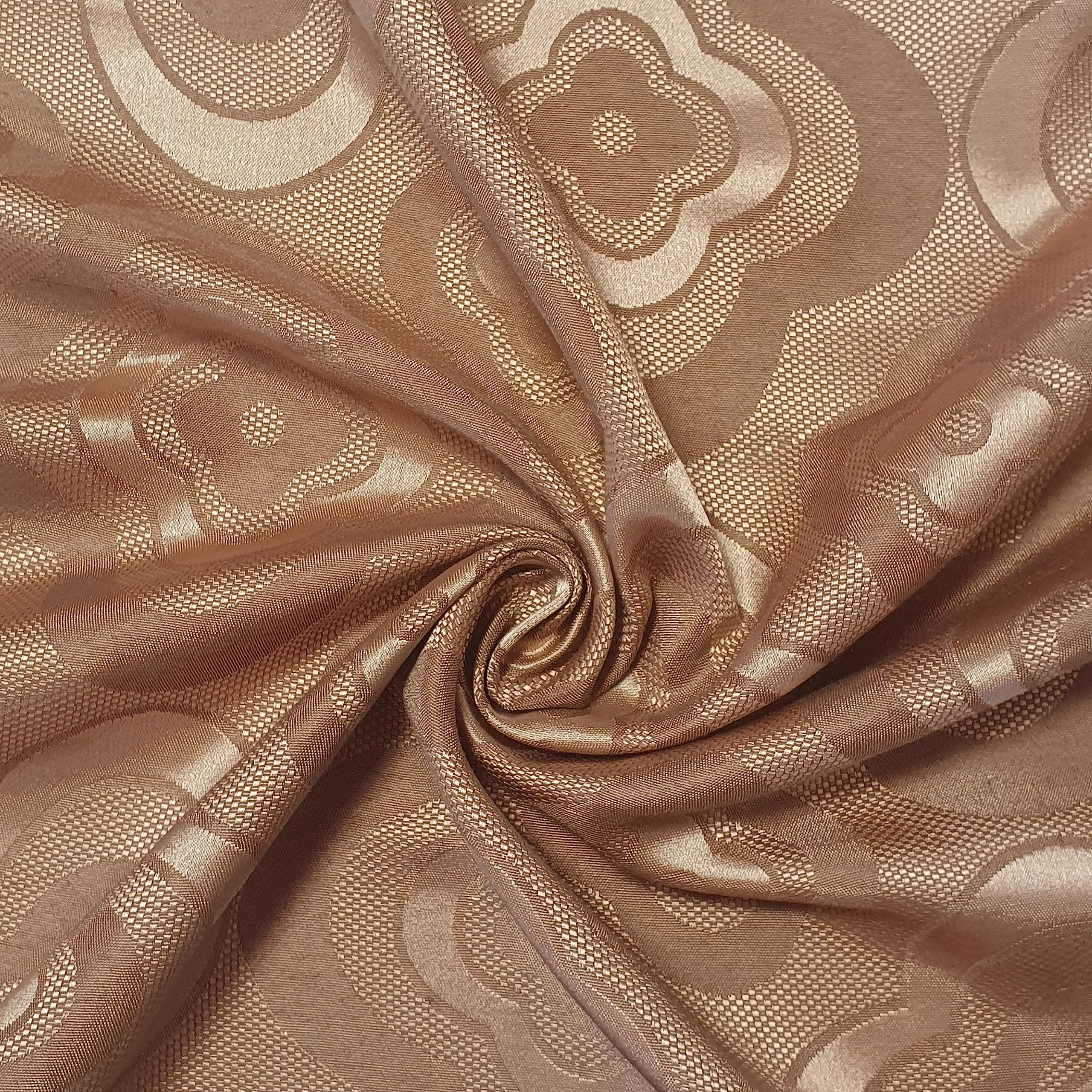 58"/150cm Wide Plain Poly Silk Satin Fabric (Available in 20+ Colours & Various Lengths) (Cinnamon Rose Floral, 1 Meter (PRE Cut))