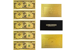 Enrich Your Reads with the Opulence of 5 PCS One Million Gold Dollar Bill Bookmarks
