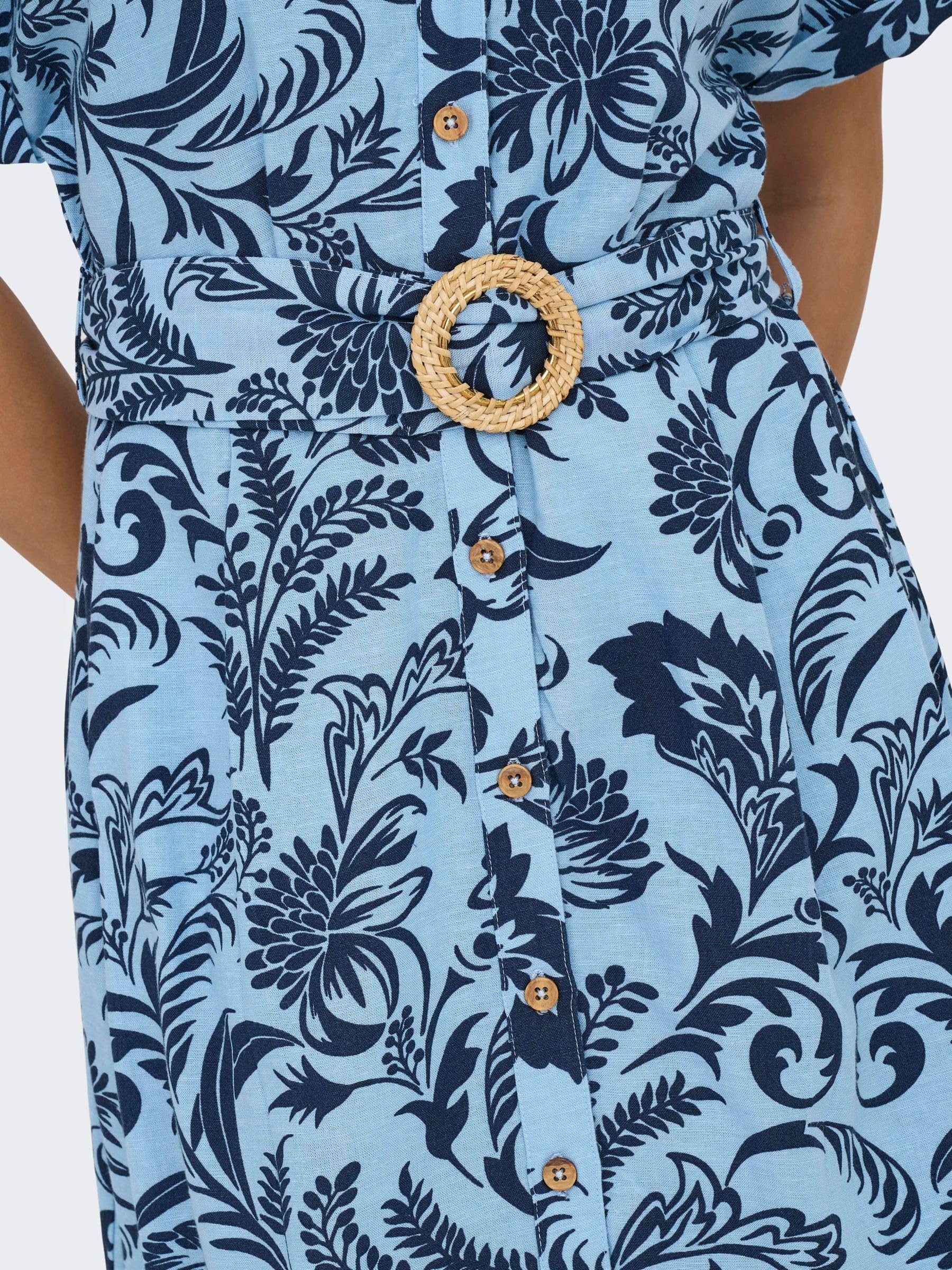 ONLY Female Hemdblusenkleid ONLJAKIRI Leinen Langes Kleid | Shirt dress