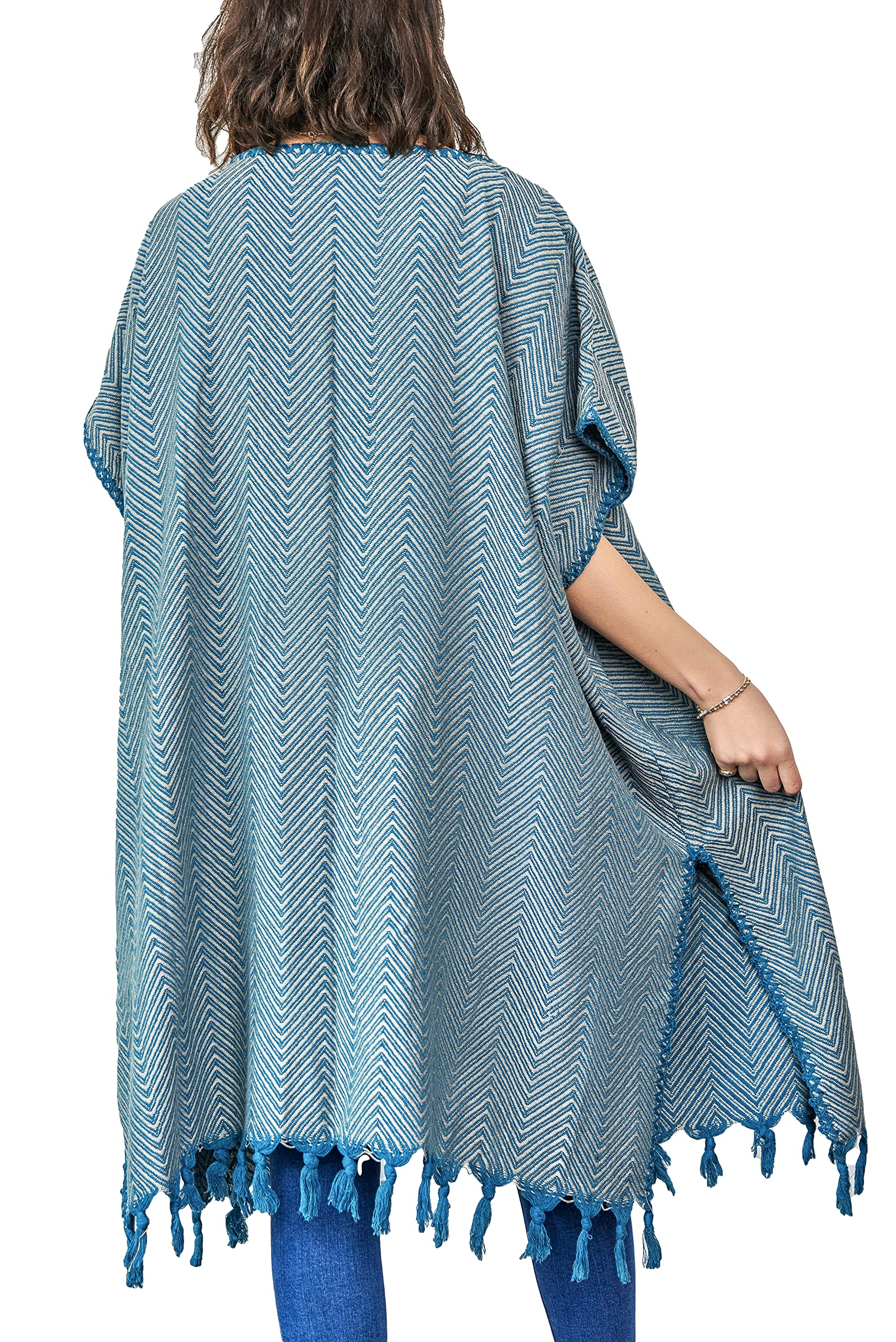 Kimono ethnique pour femme | 100 % coton anatolie de qualité supérieure | Tissé à la main par des artisans locaux | Séchage rapide | Convient pour toutes les saisons | Taille unique | Style