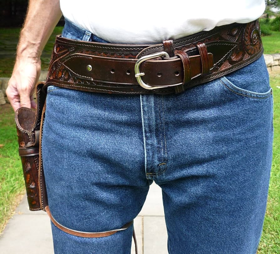 個人装備 Western leather gun belt Historical Emporium .44/.45 Cal Standard Right Hand Western