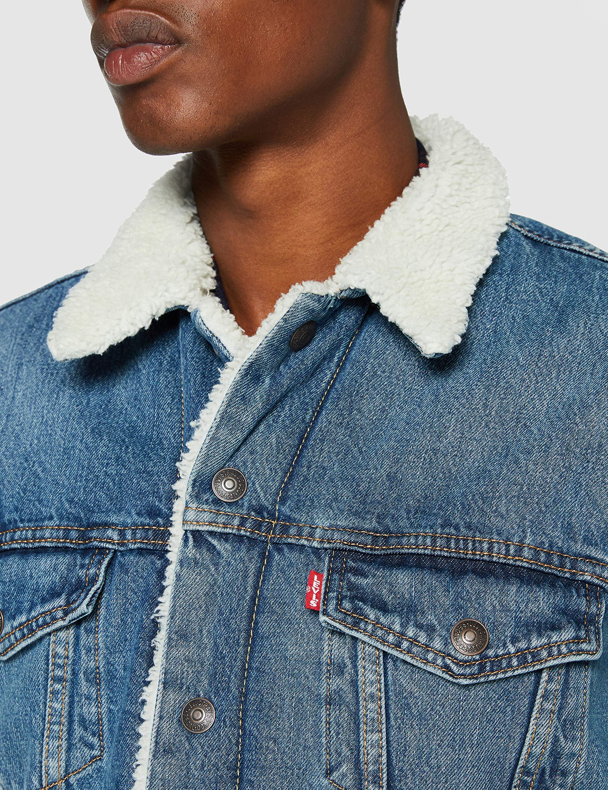 Levi's Type 3 Sherpa Trucker Kurtka Mężczyźni,Fable,L