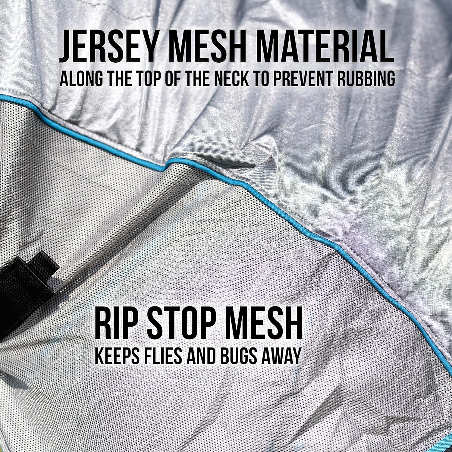 Professional's Choice Comfort-Fit Fly Neck Cover | Jersey Mesh Material | Universal Size (Pacific/Blue)