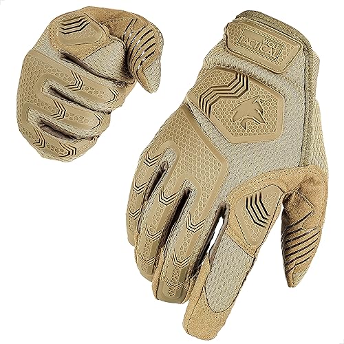 WOLF TACTICAL Guantes de tiro tácticos para hombres, guantes militares, guantes de airsoft para paintball, combate, ejército, pantalla táctil