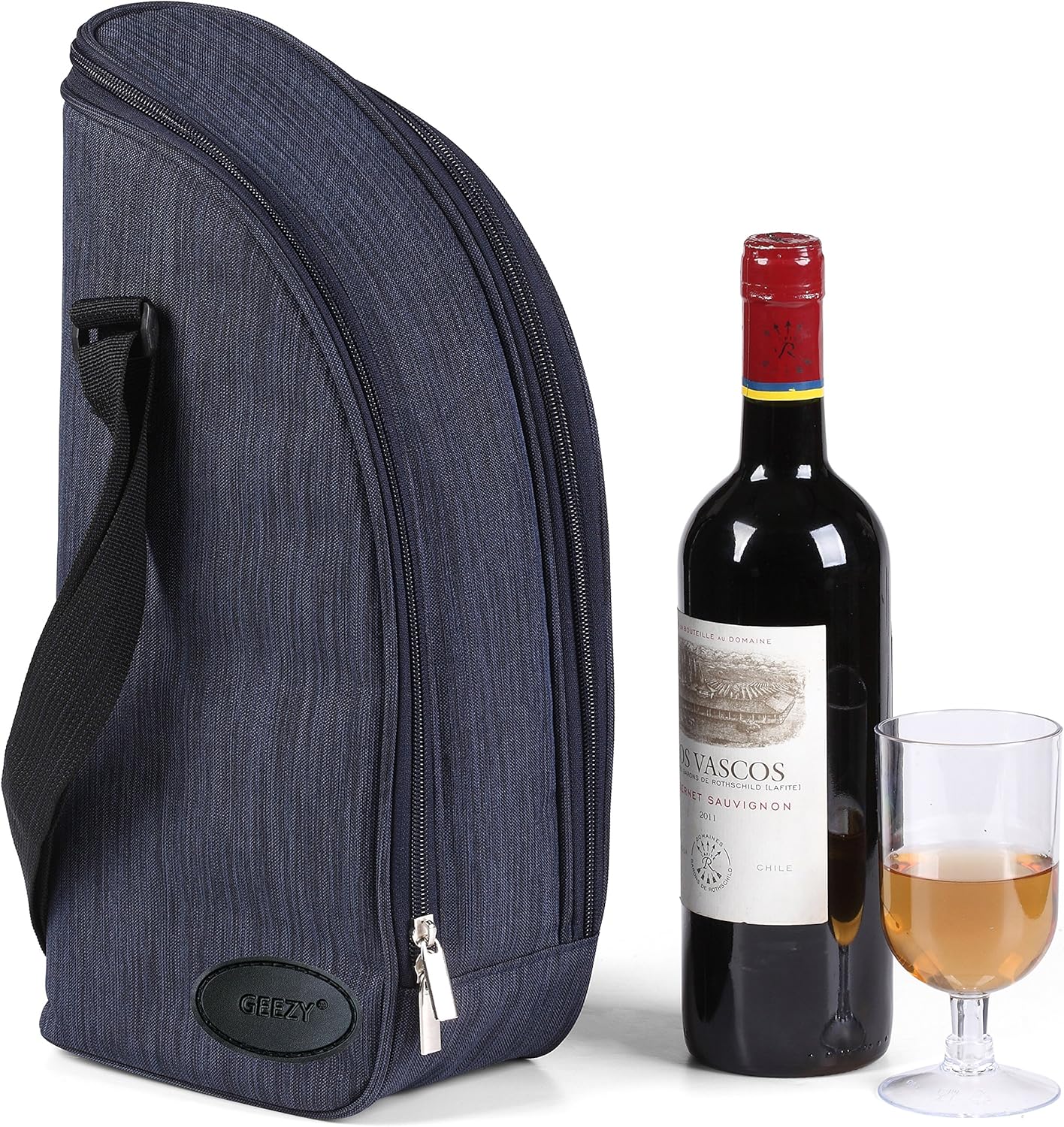 GEEZY Denim Picnic Cooler Bag Backpack Wine Bottle Insulated Picnic