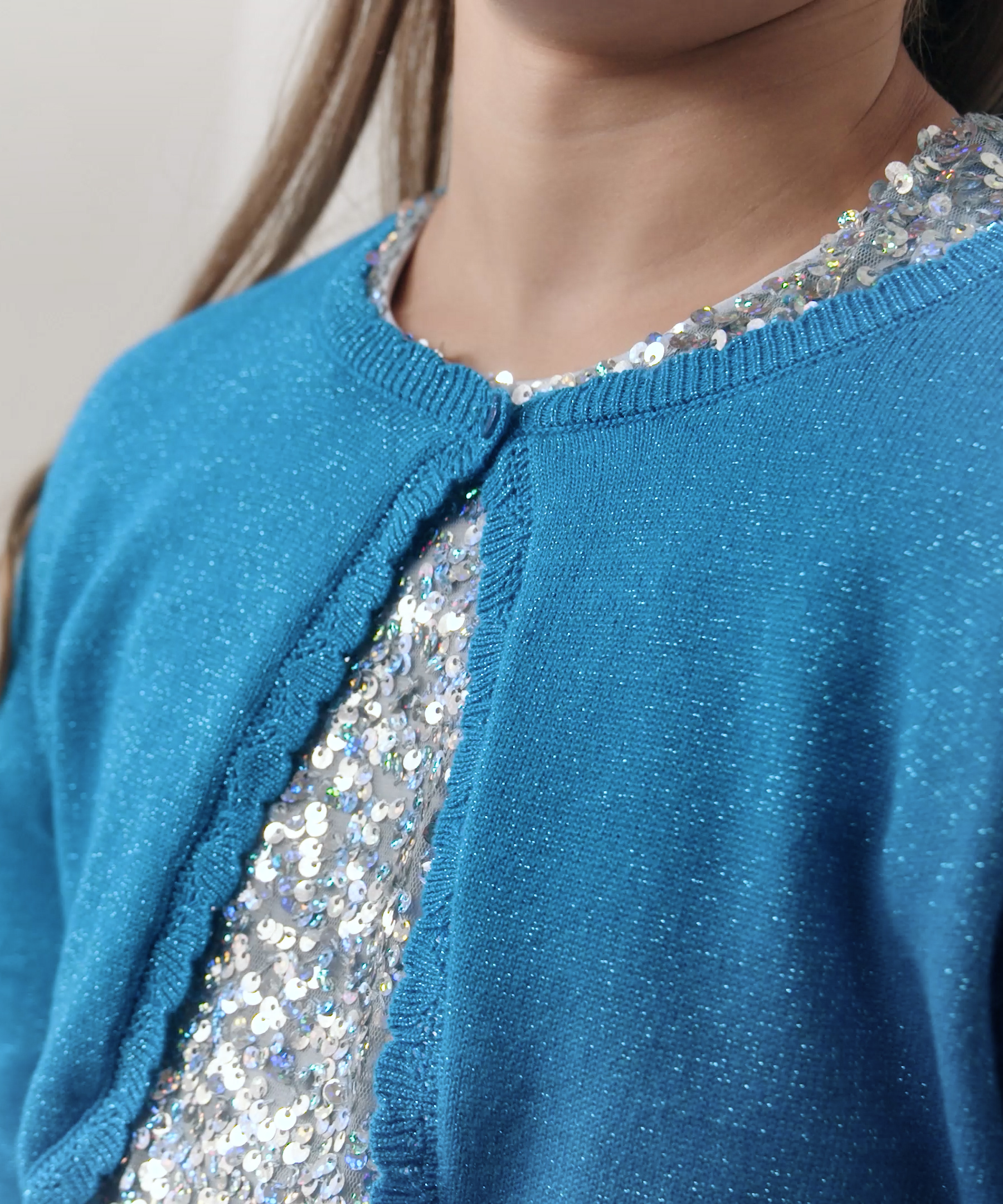 Bolero Maniche Lunghe Per Bambine BlackButterfly - Coprispalla In Cotone Lavorato A Maglia, Perfetto Per Vestiti E Occasioni Speciali - Foto 9