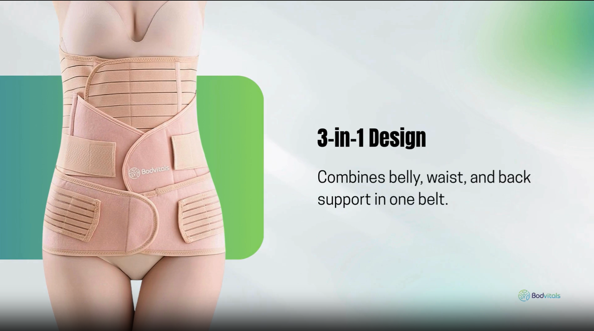 WANYIG 3 en 1 Ceinture Post Accouchement Reglable Ceinture Récupération Gaine Post-Partum Corset Respirable et Amincissante Ceinture Abdominale Ceinture Pelvienne (Beige, M