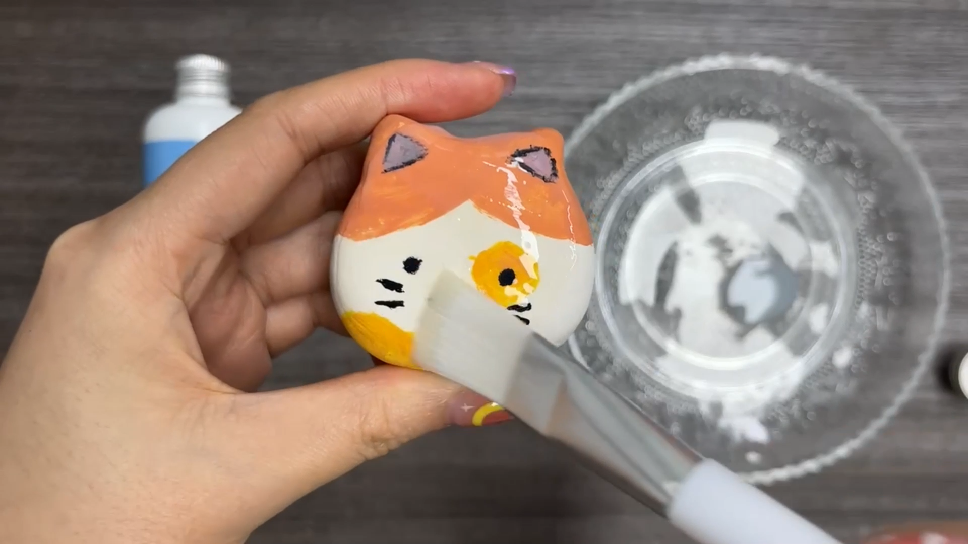 Smalto Per Argilla Essiccata All'Aria 50ml - Vernice Protettiva Lucida - Per Prevenire Screpolature E Graffi